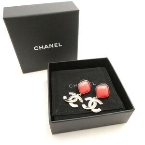 Chanel CC Logo Earrings Pink